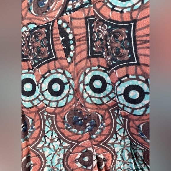 Vintage printed maxi dress with long sleeves and fitted waist - Picture 8 of 8